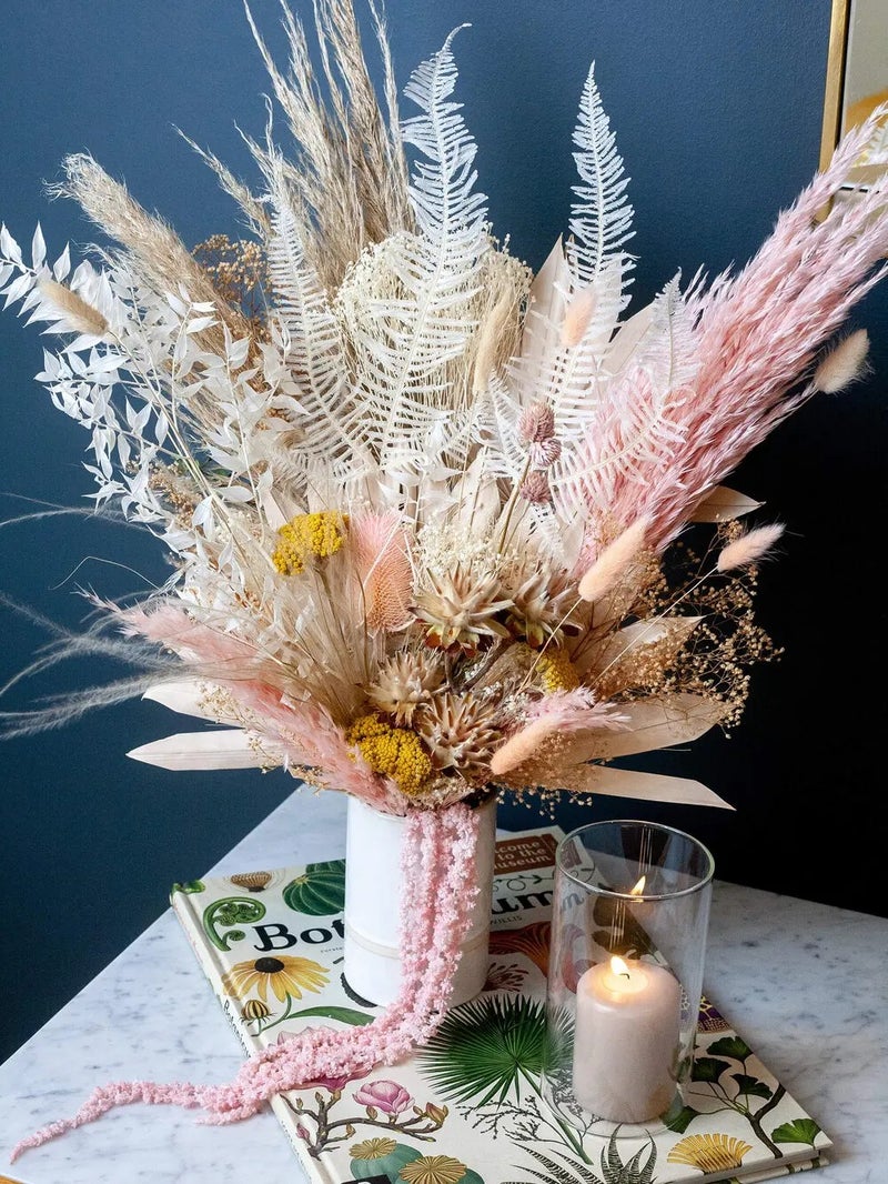Bluejw Hot Sale Mini Pampas Grass Bouquet - Dried Flowers Reed Decor Arrangement, Small Natural Dried Plants for Home Wedding Party - Image 3