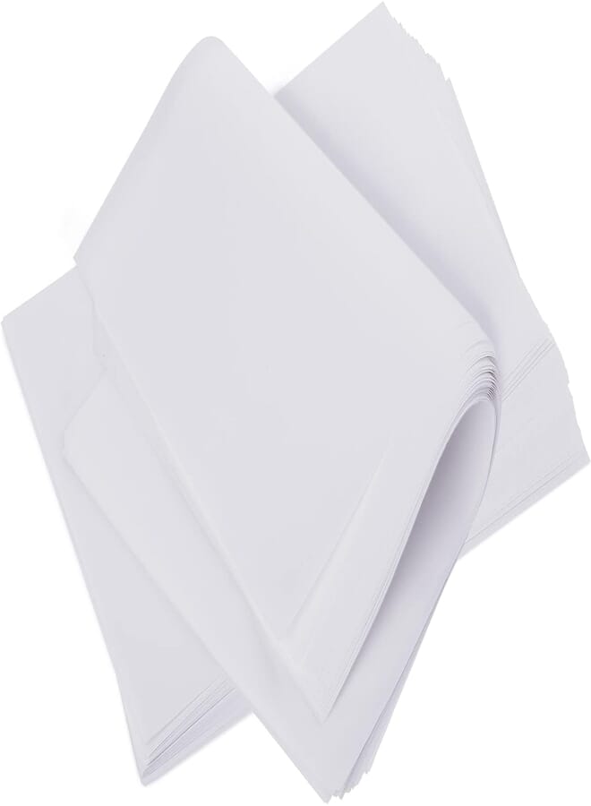 GeeRic Baking Parchment Paper, 100Pcs 8x12 inch Kitchen Parchment Paper Baking Sheets, Non-Stick Precut Baking Parchment for Baking Cookies, Bread, Meat, Pizza (White) 