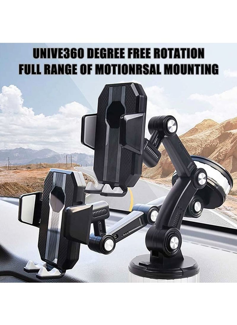 SYOSI - SYOSI Car Phone Holder Mount, 360° Rotatable Car Phone Holder with Suction Cup, Universal Strong Suction Cell Phone Holder Mount for Dashboard, Windshield, Window - Image 1