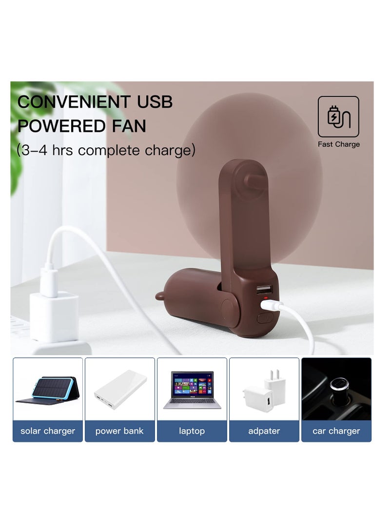 جيسيو لايف مروحة محمولة مع باور بانك من ، 4500mAh 46 ساعة وقت التشغيل، مروحة جيب صغيرة وهادئة تعمل بالبطارية او USB، قابلة لاعادة الشحن، قابلة للطي، 3 سرعات، تدفق هواء محسن - Image 4