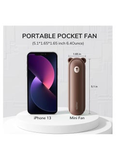 Handheld Fan with 4500 mAh Powerbank Max 46 Hours Runtime, Pocket Fan with Portable Battery Operated or USB Powered, Folding Personal Fan (Brown/3 Speeds ) - pzsku/Z0A5C806D47EC9F9613E1Z/45/_/1720063767/281bef6d-ac71-487c-930a-9a67f72e0ade