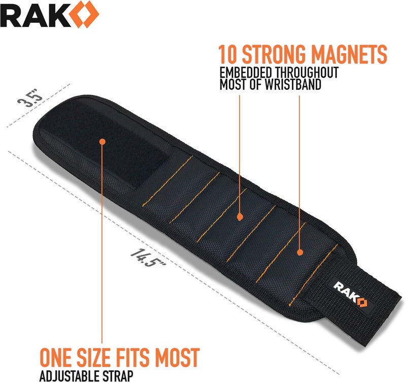 RAK Magnetic Wristband Gifts for Men - Premium Tool Belt for Holding Screws Nails with Powerful Magnets, Cool Gadgets Stocking Stuffers for Men, Holiday for Dad, Husband, Grandpa, Him - Image 4