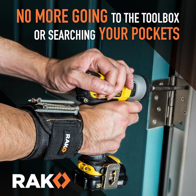 RAK Magnetic Wristband Gifts for Men - Premium Tool Belt for Holding Screws Nails with Powerful Magnets, Cool Gadgets Stocking Stuffers for Men, Holiday for Dad, Husband, Grandpa, Him - Image 2