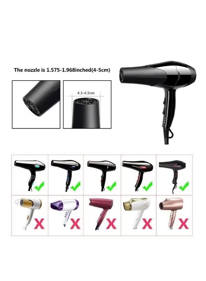Universal Collapsible Hair Dryer Diffuser – Portable Travel Blow Dryer Attachment for Curly, Wavy & Natural Hair, Fits Most Hair Dryers, Black - Image 4