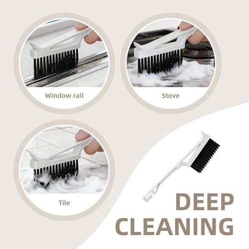 CLEANGOR Grout Cleaner Brush V Shape, Stiff Grout Cleaning Brushes for Tile Floor,Magic Brush, Bathroom Accessory, Cleaning Tools, Grout Scrub Brush Set for Shower, Bathroom, Kitchen, Household Use - Image 4