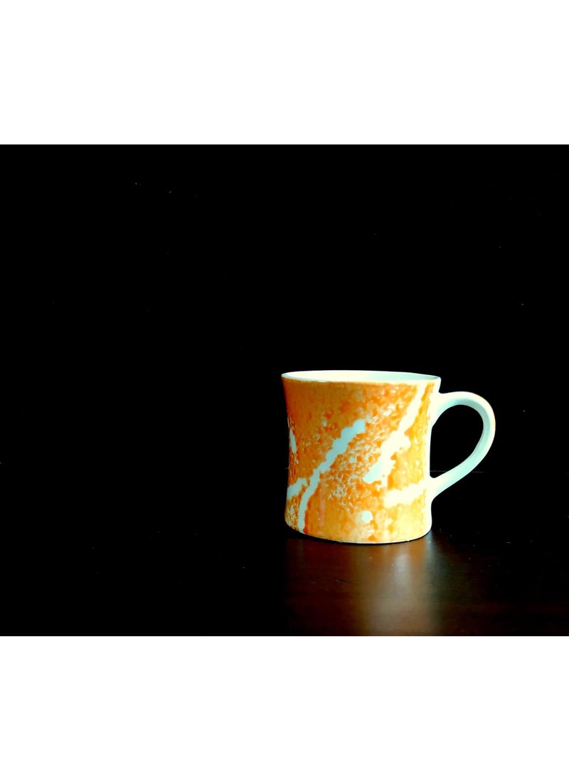 MOODY PANDA MOODY PANDA Charming Cup Set of 6 Cups Set 150ml Tea Cups Ceramic Cups Set of 6 Cups Designer Cups Orange Cups  - Image 3