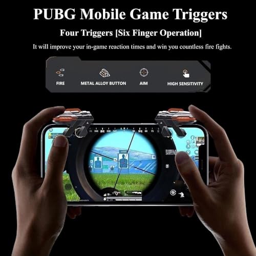 cubonic AK06 Normal Mobile Game Controller Trigger,[Upgraded Version] Mobile Controllers Colorful Trigger Sensitive Shoot and Aim Button. - Image 2