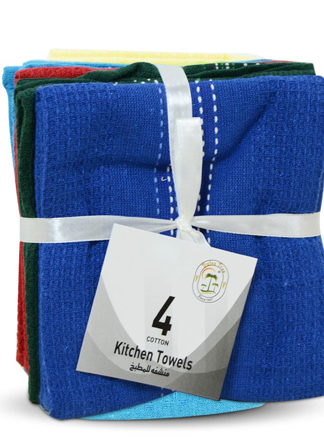 Dates Tree Multi-Purpose Cotton Kitchen Cleaning Towel - 68 x 49cm Pack of 4 - Image 1