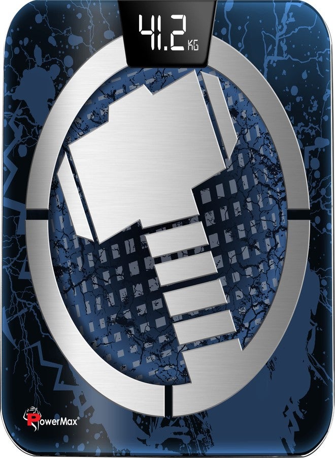 باورماكس فيتنيس ميزان باور ماكس إكس مارفل BCA-140 ثور الرقمي للحمام لقياس مؤشر كتلة الجسم (BMI) للياقة البدنية، بسعة وزن قصوى تصل إلى 180 كجم، شاشة LED، زجاج مقوى، تطبيق جوال، وجهاز تحليل نسبة الدهون في الجسم. - Image 1