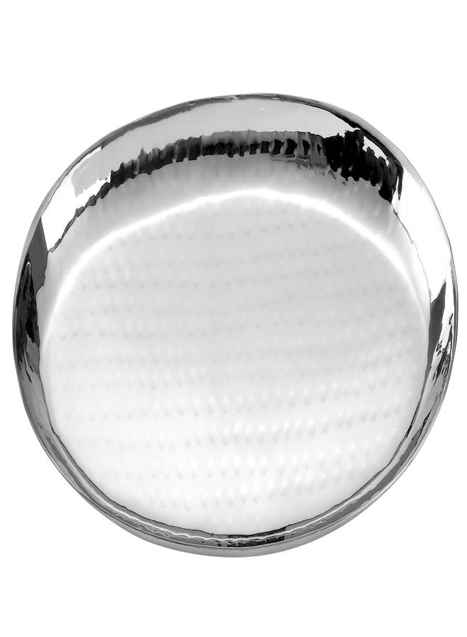 FNS Stainless Steel Oval Hammered Finish Deep Platter Ideal Tray for Serving - Image 2