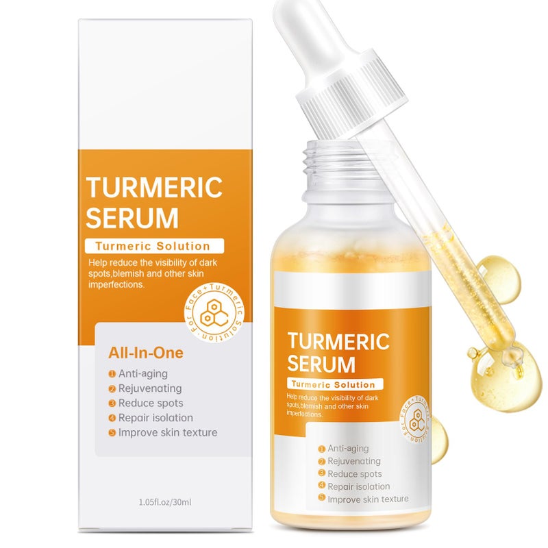 Turmeric Serum for Face 30 ML 1 PCS Anti Aging Turmeric Facial Serum Turmeric Oil Moisturizes  Firms Skin Reduces Wrinkles  Fine Lines Skin Care Essence for Dryness Hydrates Face