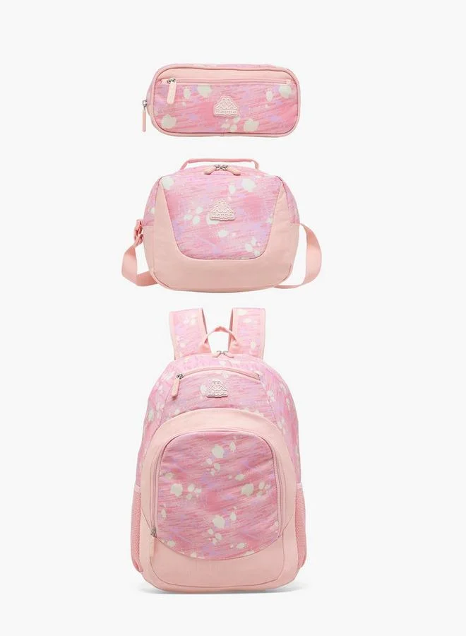Kappa Abstract Print 3-Piece School Backpack Set For Kids 13 Years+ With Lunch Bag
