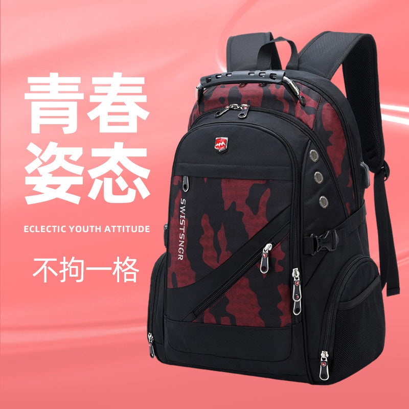 Large Capacity Laptop Backpack for College Students with Multi-Compartment, Black