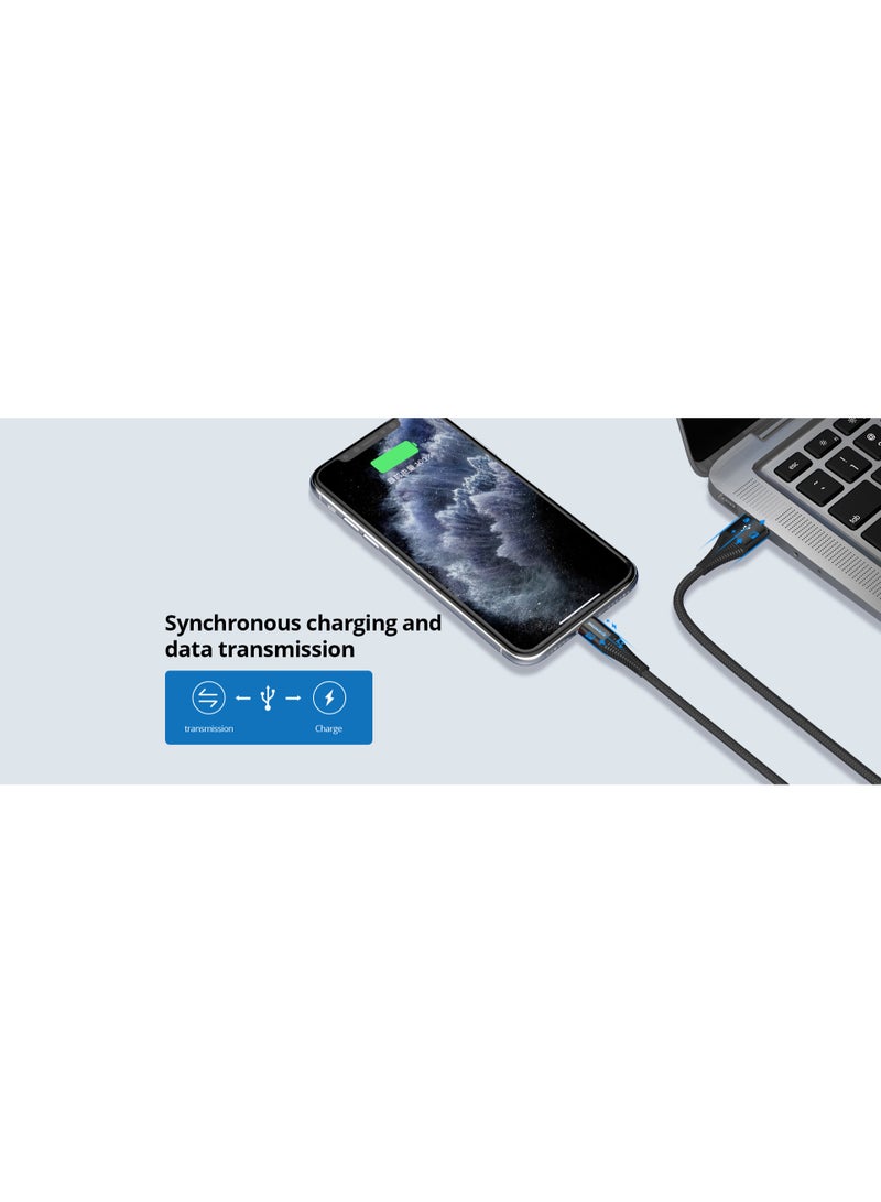 ريفرسونج كابل ريفر سونج USB-C للشحن السريع موديل CT32 – طول 1 متر، تصميم نايلون مضفر مع سبائك الألومنيوم، شحن ونقل بيانات عالي السرعة - Image 2