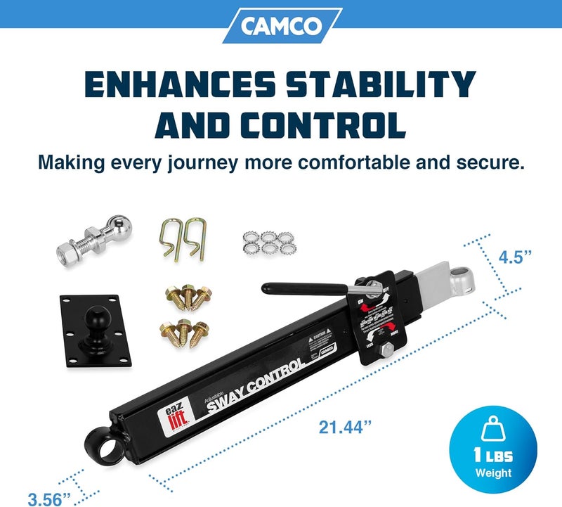 Camco Eaz-Lift 48380 Right Hand Passenger Side Sway Control Bar - Image 2