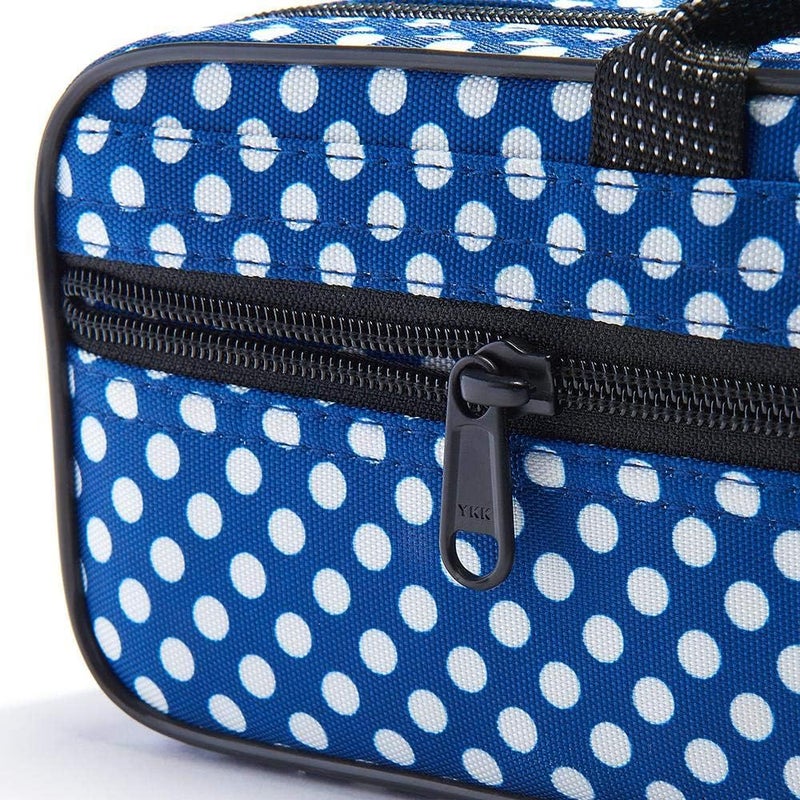 Beaumont Blue Polka Dot Flute Case - Lightweight Canvas C Case With Shoulder Strap for Yamaha, Jupiter, Trevor James Flute - Image 5
