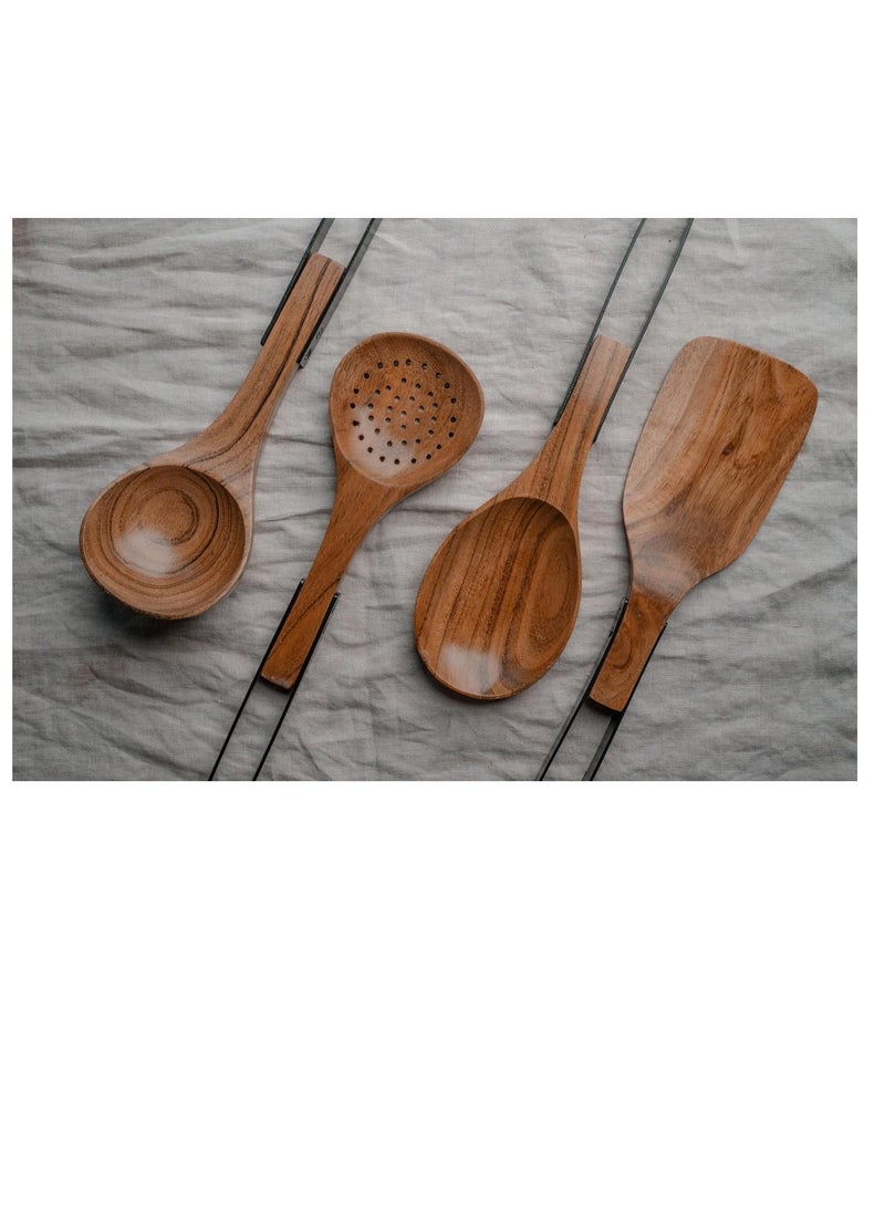 Nordico Soup Spoon Kitchen Utensils | Acacia Wood: Natural Elegance, Durable, Eco-Friendly, Handcrafted, Food Safe, Comfortable Grip, Heat Resistant, Versatile