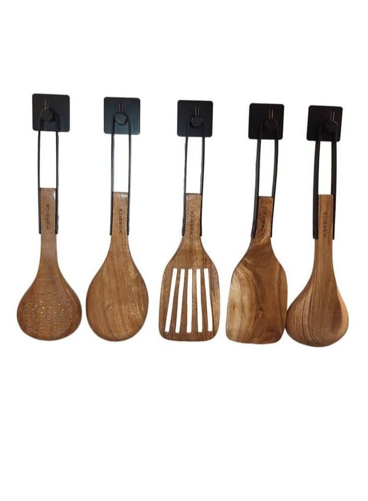 Nordico Soup Spoon Kitchen Utensils | Acacia Wood: Natural Elegance, Durable, Eco-Friendly, Handcrafted, Food Safe, Comfortable Grip, Heat Resistant, Versatile