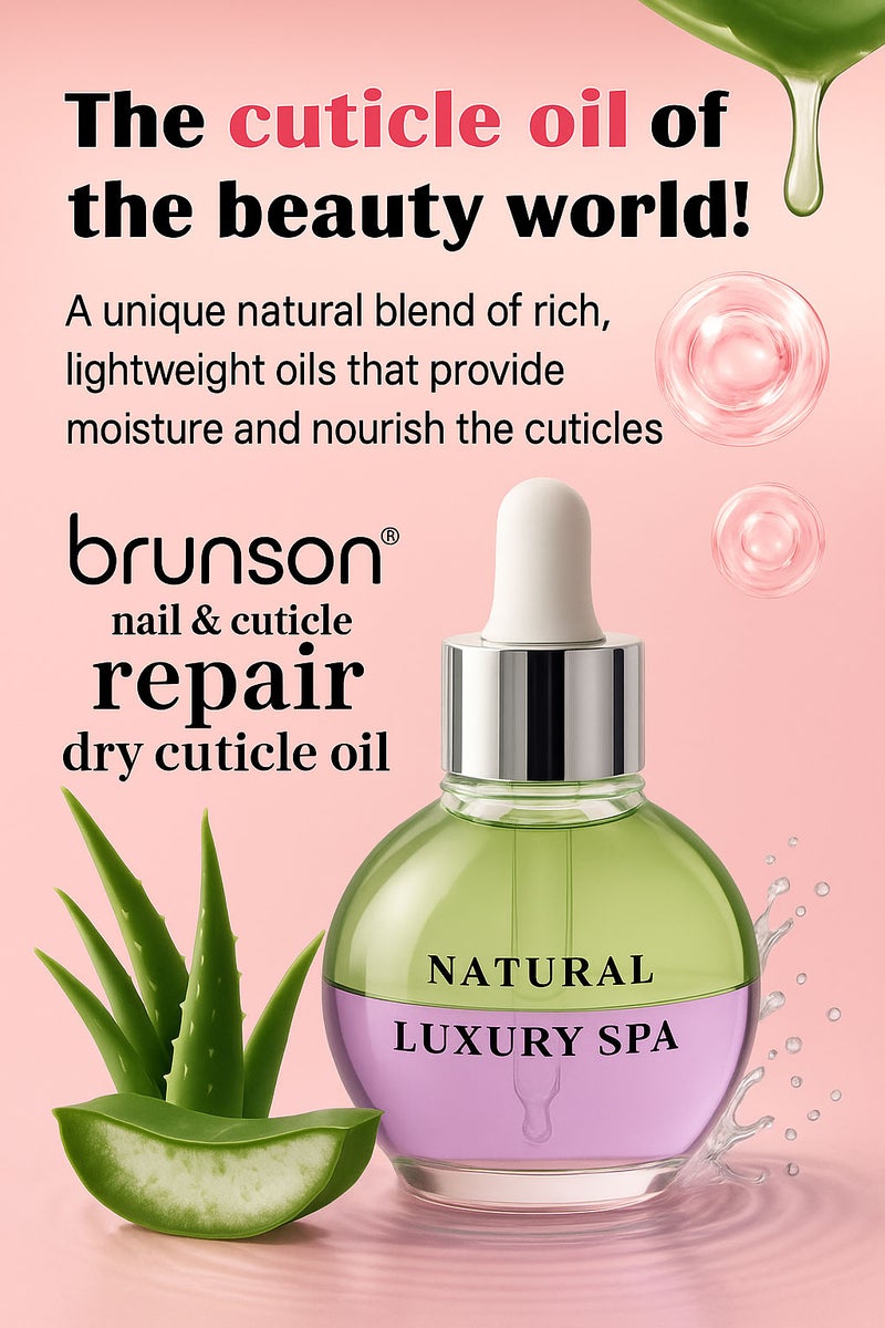 Brunson Nail and Cuticle Repair Oil 30ml Double Layer Hydrating and Nourishing Cuticle Oil with Vitamin E Salon Quality Cuticle Oil for Dry Brittle Nails and Nail Growth Quick Absorbing and Non Greasy - Image 3
