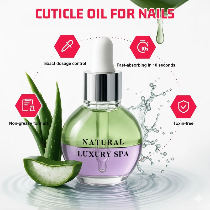 Brunson Nail and Cuticle Repair Oil 30ml Double Layer Hydrating and Nourishing Cuticle Oil with Vitamin E Salon Quality Cuticle Oil for Dry Brittle Nails and Nail Growth Quick Absorbing and Non Greasy - Image 4
