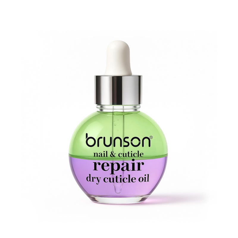 Brunson Nail and Cuticle Repair Oil 30ml Double Layer Hydrating and Nourishing Cuticle Oil with Vitamin E Salon Quality Cuticle Oil for Dry Brittle Nails and Nail Growth Quick Absorbing and Non Greasy - Image 1