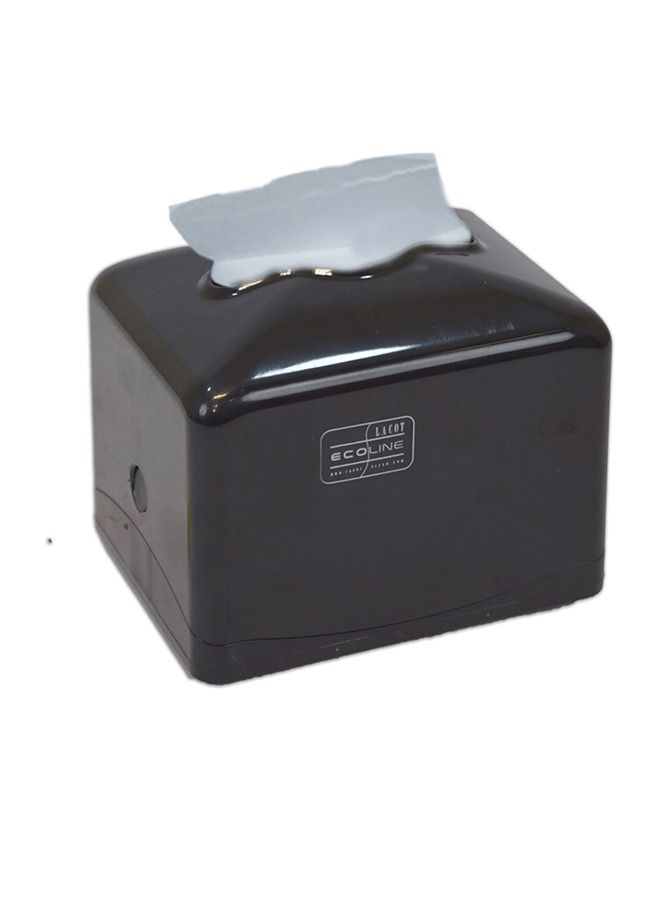 Tissue Box Holder for Facial Paper Napkin for Bathroom Vanity Countertop, Nightstand, Office, Mini, Black Set of 2 pcs