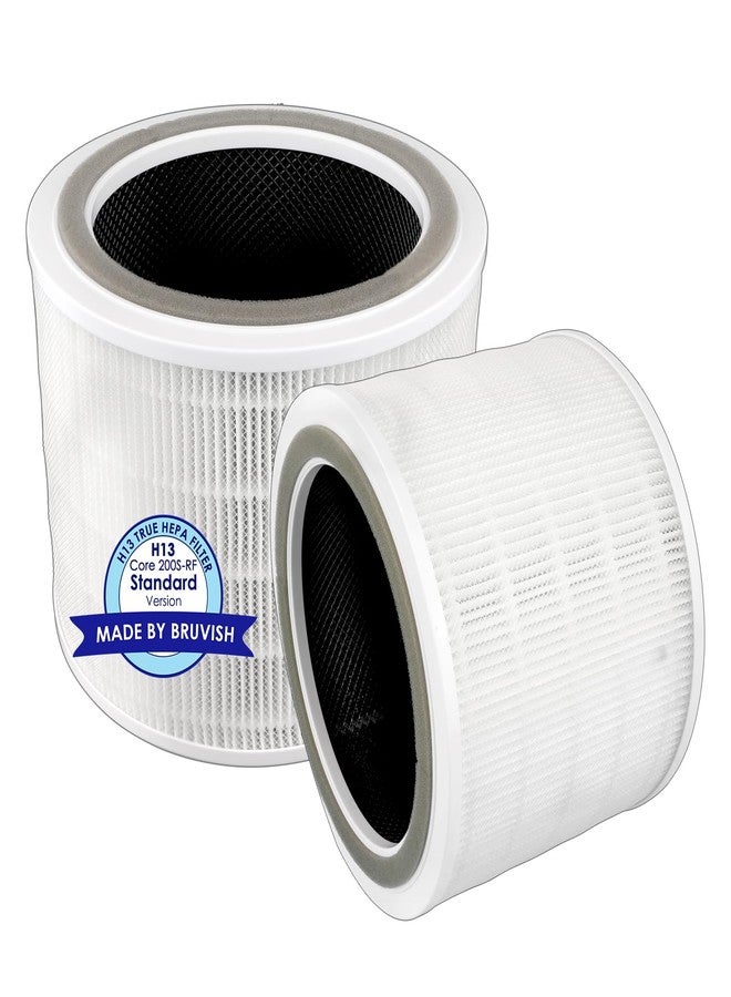 BRUVISH 2 Pack Core 200S Replacement HEPA Filter for LEVOIT Core 200S Smart WiFi Air Purifier, Core 200S H13 True Hepa Filter, 3-in-1 Activated Carbon Filters HEPA, Compared to Part # Core 200S-RF - Image 1