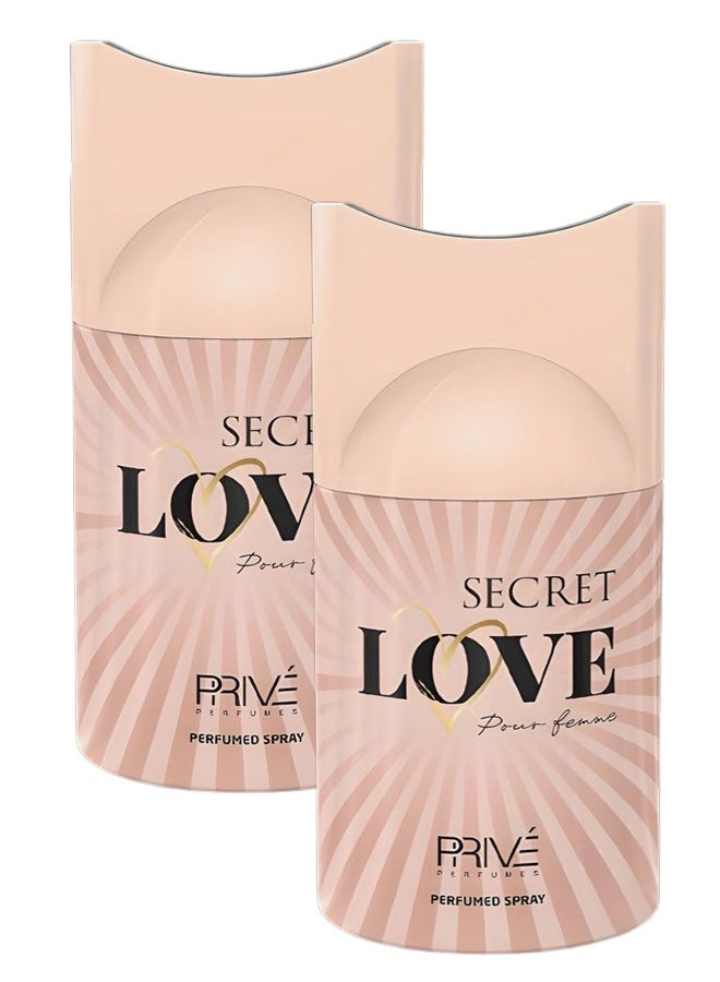 برايف 2 قطع سبراي معطر سيكريت لوف للنساء 250 مل - Image 1