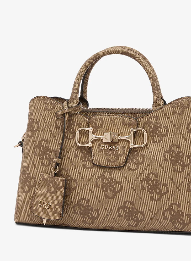 Guess  Janie Logo Girlfriend Satchel Bag for Women | Best Price UAE