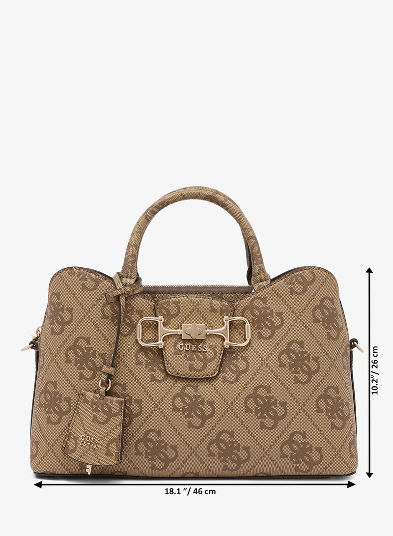 Guess  Janie Logo Girlfriend Satchel Bag for Women | Best Price UAE