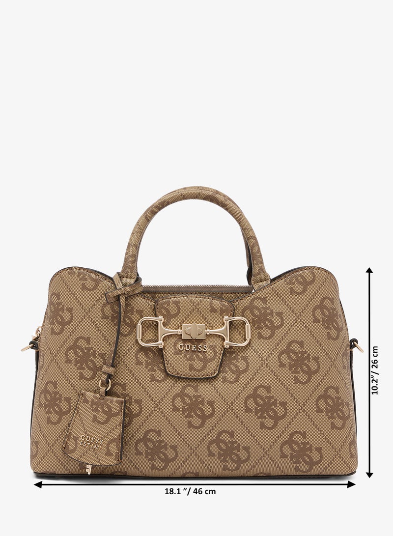 GUESS Janie Logo Girlfriend Satchel Bag - Image 5