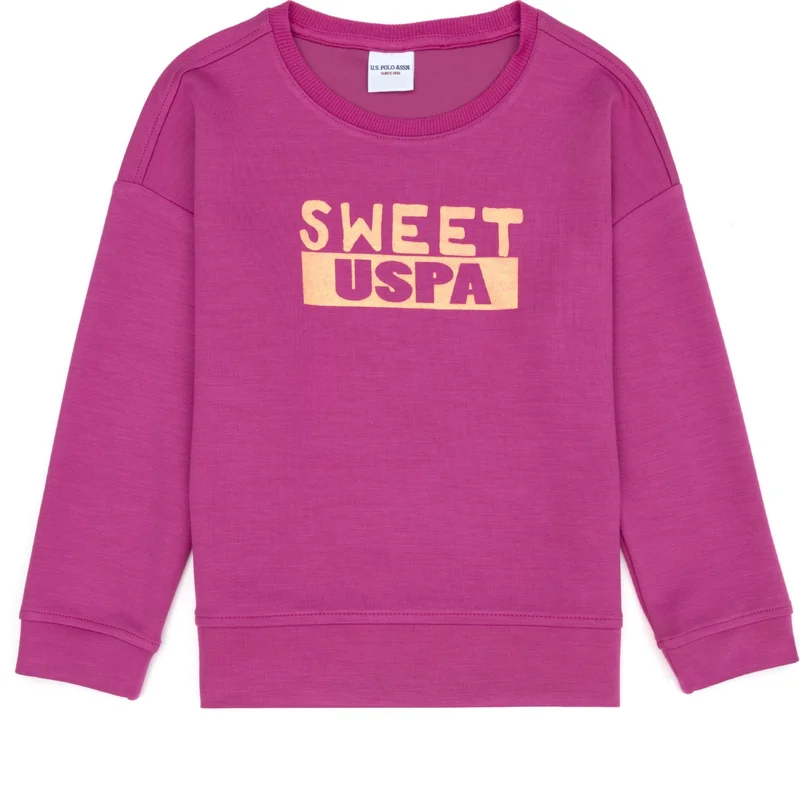 U.S. Polo Assn. Girls Violet Sweatshirt 50272431-VR037