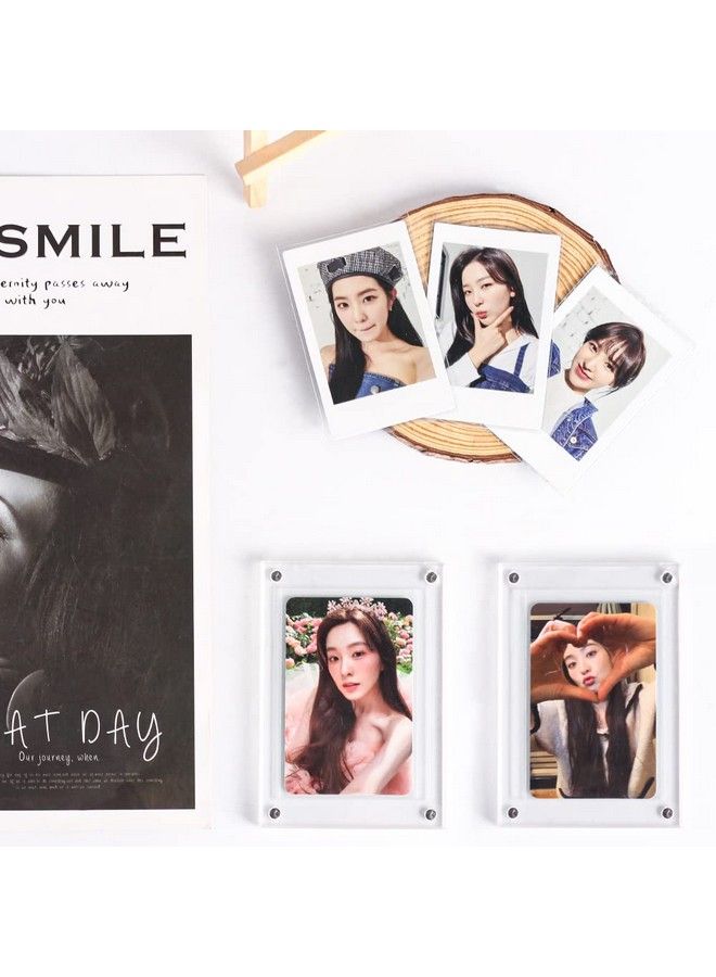 baskiss 2 Pack Magnetic Card Holders 66 X 91 Mm Card Cares Clear Trading Cards Cases Protectors For Kpop Photocard Sports Card Baseball Card Basketball Card Trading And Display (Single Slot)  - Image 3