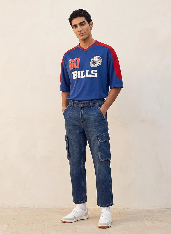 Splash FAV Denim Relaxed Fit Cargo Jeans