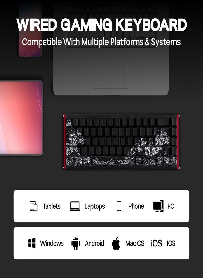 MechLands AJAZZ ALUX68 HE Aluminum Rapid Trigger Gaming Keyboard with Magnetic Switch, Wired Hall Effect Keyboard with 8K Polling Rate, 0.125ms Latency, RGB Backlight (Black Side-Printed, ALUX68) - Image 3