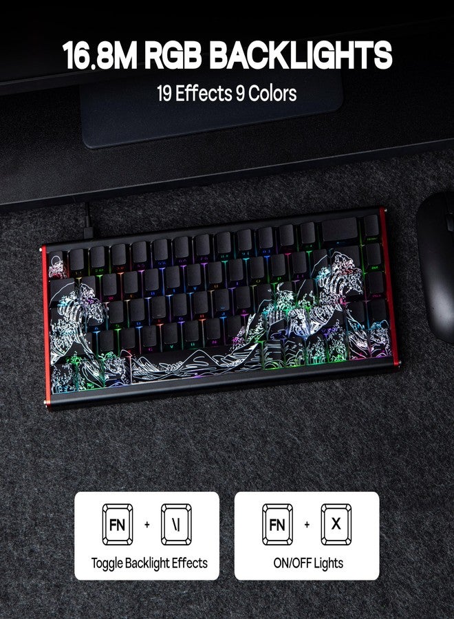 MechLands AJAZZ ALUX68 HE Aluminum Rapid Trigger Gaming Keyboard with Magnetic Switch, Wired Hall Effect Keyboard with 8K Polling Rate, 0.125ms Latency, RGB Backlight (Black Side-Printed, ALUX68) - Image 4