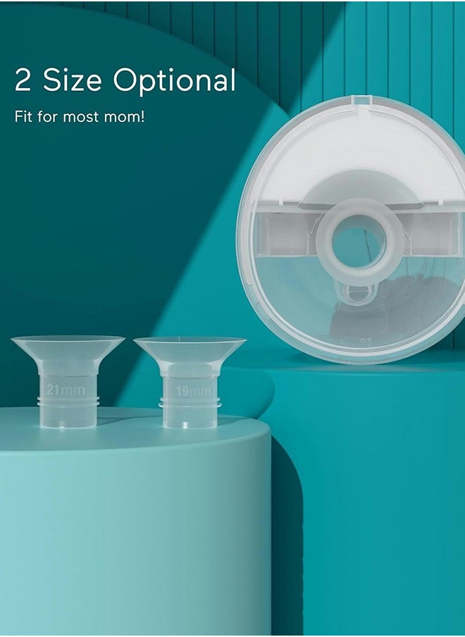 Paruu - P16 Hands-Free Electric Wearable Breast Pump With Strong Suction, Low Noise, 4 Modes And 12 Levels, 19/21 MM Insert Accessories, 2 Pieces - Image 1