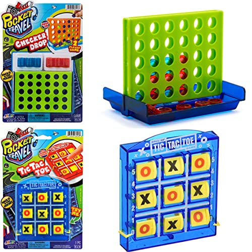 JARU Portable Tic Tac Toe Classic Mini Board Games 6 Pack Pocket Size Travel Toys for Kids Car Airplane Activities Bulk Party Favor Stocking Stuffer 32536p - Image 1