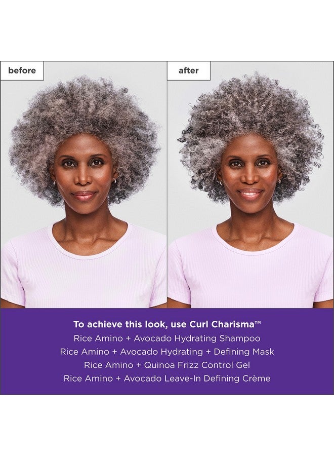 بريوجيو قناع الشعر كيرل كاريزما رايس أمينو + الأفوكادو لترطيب وتحديد الشعر للشعر المموج والمجعد والمتعرج، نباتي خالي من الفالات والبارابين، 8 أونصة - Image 5