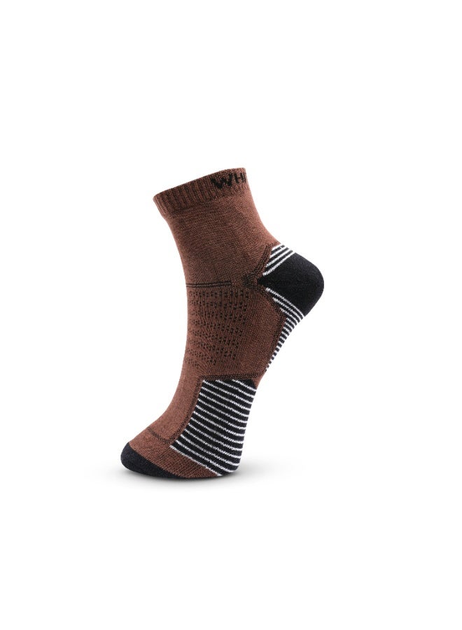 White Leaf 3 Pack Half-Terry Ankle Socks - Free Size - Green, Light Grey and Brown with OEKO-TEX AND E-CAS certification. - Image 3