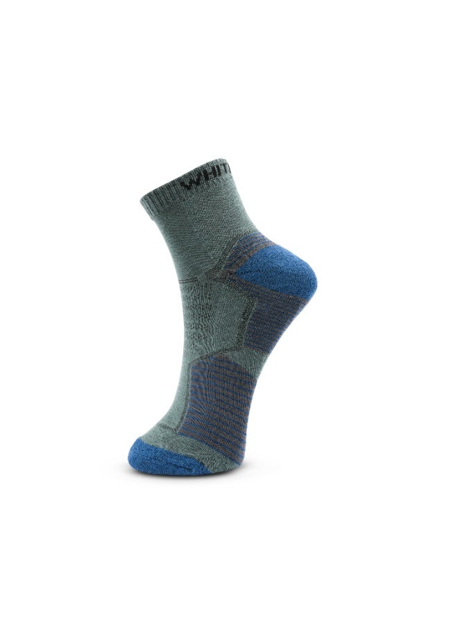 White Leaf 3 Pack Half-Terry Ankle Socks - Free Size - Green, Light Grey and Brown with OEKO-TEX AND E-CAS certification. - Image 4