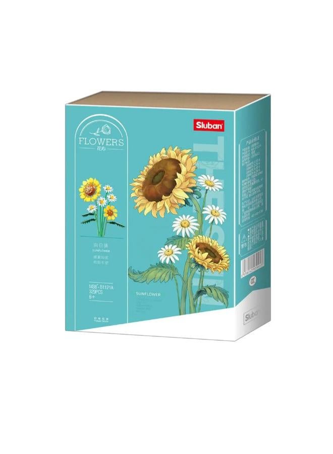 Sluban Flowers Sunflower Bricks Set - 329 Pcs - Image 1