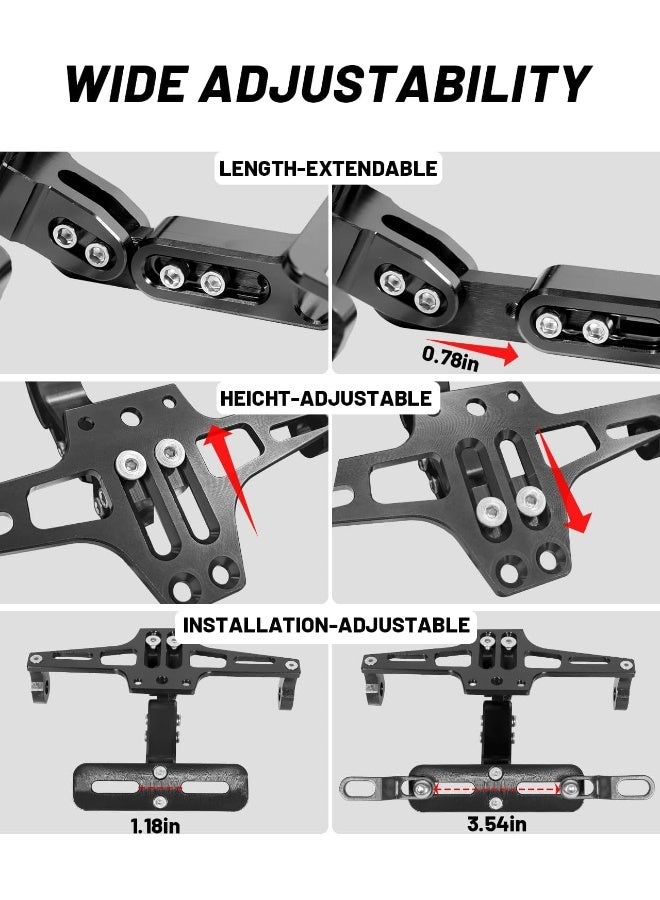 MDPROMCP UbuyMotor Universal Motorcycle Fender Eliminator CNC Aluminum License Plate Bracket Fit for Honda Kawasaki Yamaha Suzuki Ducati BMW  - Image 4