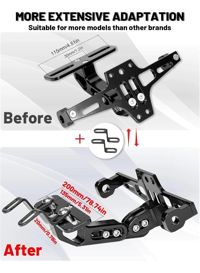 MDPROMCP UbuyMotor Universal Motorcycle Fender Eliminator CNC Aluminum License Plate Bracket Fit for Honda Kawasaki Yamaha Suzuki Ducati BMW  - Image 5
