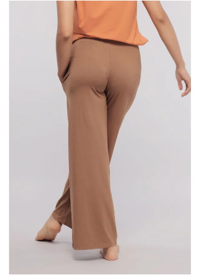 NeceSera Home Brown Flared Supima Lounge Pant