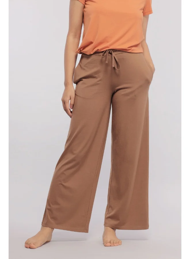 NeceSera Home Brown Flared Supima Lounge Pant