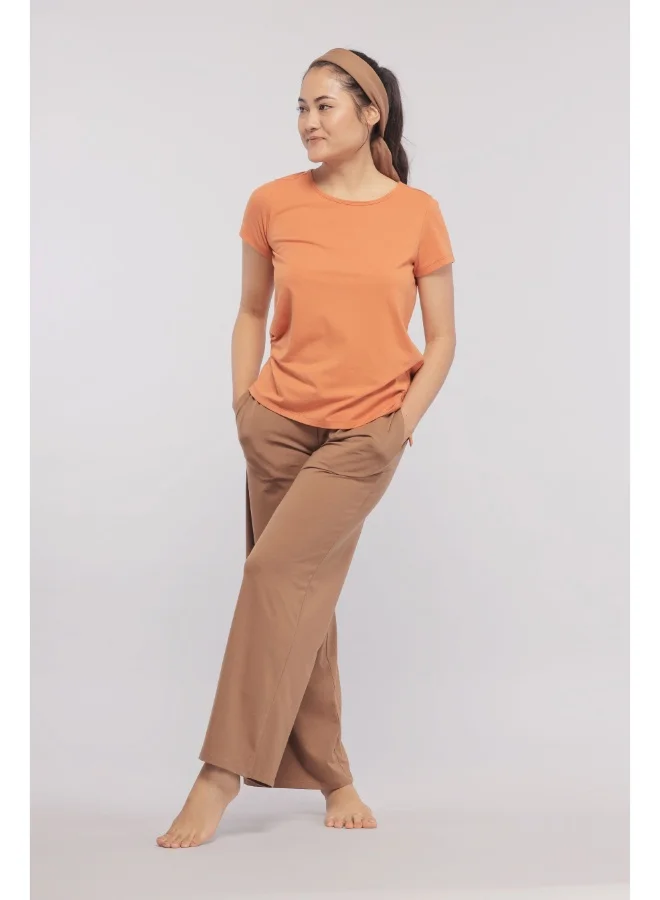 NeceSera Home Brown Flared Supima Lounge Pant