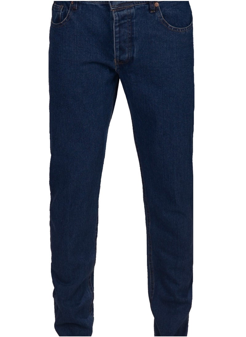 TOPAZ - Men's plain dark blue jeans - Image 1