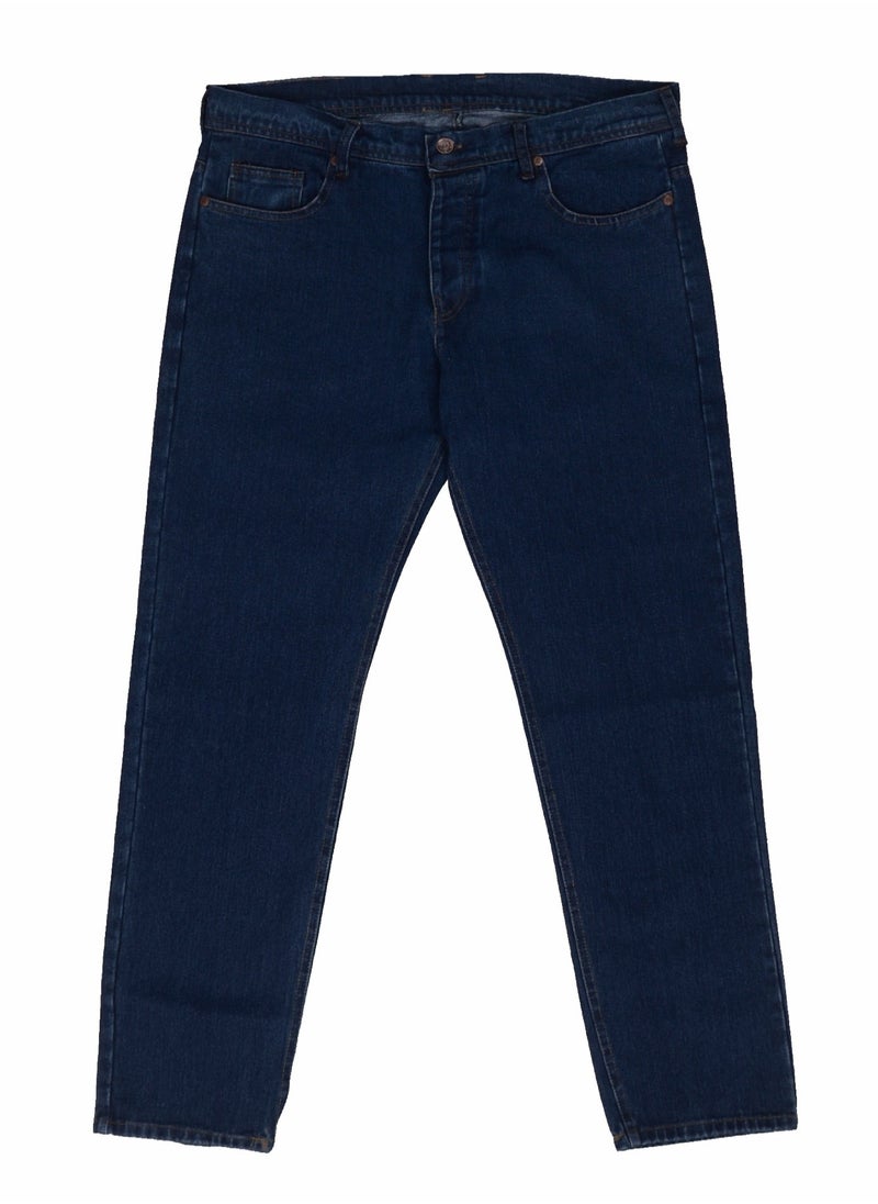 TOPAZ - Men's plain dark blue jeans - Image 1