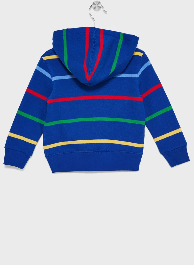 POLO RALPH LAUREN Kids Striped Hooded Sweatshirt